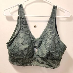 Aerie Paradise Lace Padded Plunge Bralette